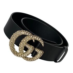 Authentic Gucci Black Leather Belt(Size 75)